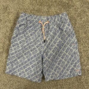 Crewcuts Boys' Swim Trunks Kids Size 10 Blue Geometric Shorts Lined by J Crew